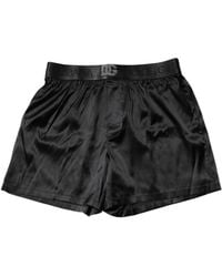 Dolce & Gabbana - Logo Waist Regular Boxer Shorts Underwear Silk - Lyst