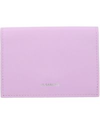 Jil Sander - Pink Leather Cardholder - Lyst