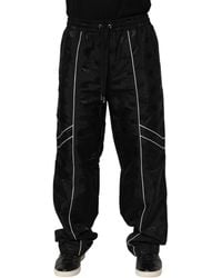 Dolce & Gabbana - Black Cotton Straight Jogger Sweatpants Pants - Lyst