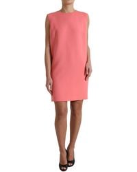 Dolce & Gabbana - Virgin Wool Sleeveless Mini Dress - Lyst