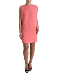 Dolce & Gabbana - Virgin Wool Sleeveless Mini Dress - Lyst
