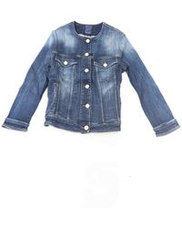 Jacob Cohen - Chic Blue Denim Jacket With Contrast Stitching - Lyst