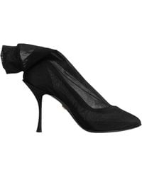 Dolce & Gabbana - Black Silk Stretch Mesh Sock Boots Shoes - Lyst