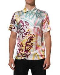 Dolce & Gabbana - Silk Hawaiian Graffiti Print Casual Shirt - Lyst
