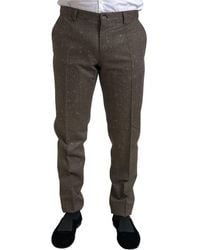 Dolce & Gabbana - Wool Dress Skinny Trouser Pants - Lyst