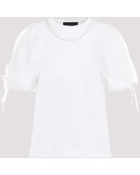 Simone Rocha - White Cotton Puff Sleeve Boxy T - Lyst