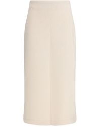 Fabiana Filippi - Beige Modal Midi Skirt - Lyst