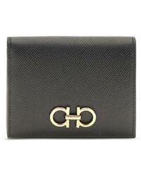 Ferragamo - Black Calf Leather Bos Taurus Wallet - Lyst