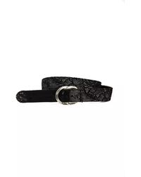 Byblos - Elegant Textured Weave Leather Belt - Lyst