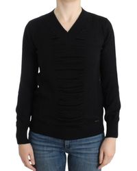 CoSTUME NATIONAL - V-neck Wool Sweater Black Sig12087 - Lyst