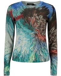 Desigual - Blue Linen Sweatshirt - Lyst