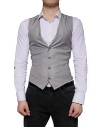 Dolce & Gabbana - Light Wool Formal Dress Waistcoat Vest - Lyst