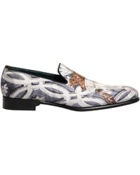 Dolce & Gabbana - Multicolor Floral Tapestry Embroidery Loafer Shoes - Lyst