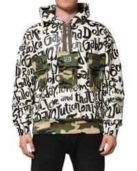 Dolce & Gabbana - Graffiti Camo Pocket Hoodie - Lyst
