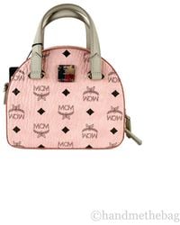MCM - Signature Half Moon Top Handle Crossbody Bag - Lyst