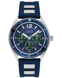 Guess - Blue Silicone Watch - Lyst
