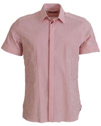 Dolce & Gabbana - Red White Striped Cotton Short Sleeve Shirt - Lyst