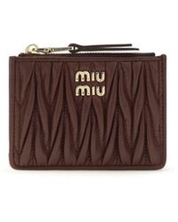 Miu Miu - Lamb Ovis Aries Aries Wallet - Lyst