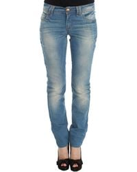 John Galliano - Blue Wash Cotton Blend Slim Fit Jeans - Lyst
