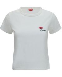 KENZO - White Cotton T - Lyst