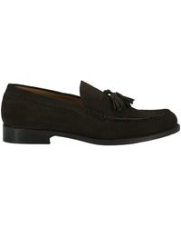 Saxone Of Scotland - Brown Suede Leather Mens Loafers Shoes - Lyst