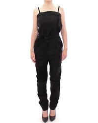 La Maison Du Couturier - Leather Jumpsuit Black Gss10365 - Lyst