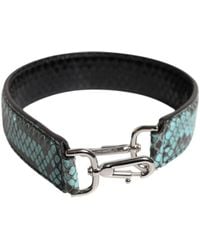 Dolce & Gabbana - Black Blue Exotic Leather Bag Shoulder Strap - Lyst