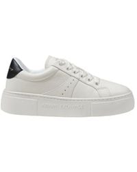 ARMANI EXCHANGE - Black Polyester Chunky Sneakers - Lyst