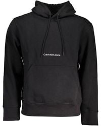 Calvin Klein - Black Cotton Men's Sweatshirt - Lyst