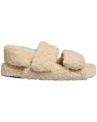 Dolce & Gabbana - Faux Fur Slides Flats Sandals Shoes - Lyst