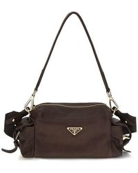 Prada - Brown Napa Leather / Calf Bos Taurus Shoulder Bag - Lyst