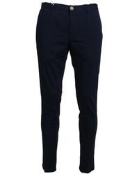 Domenico Tagliente - Elegant Dark Slim Chino Pants - Lyst