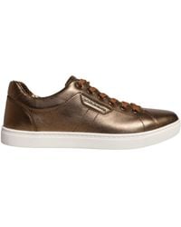 Dolce & Gabbana - Leather Logo London Sneaker Shoes - Lyst