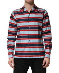 Dolce & Gabbana - Stripes Cotton Button Down Shirt - Lyst
