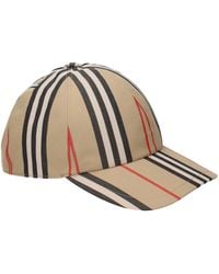 Burberry - Beige Cotton Cap (baseball Hat) - Lyst