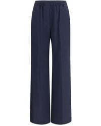 Max Mara - Blue Wool Oves Aries Casual Pants - Lyst