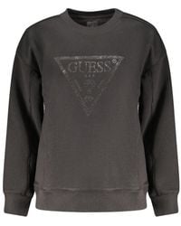 Guess - Black Cotton Sweatshirt - Lyst