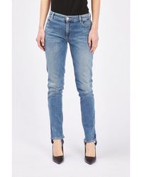Gas - Blue Cotton Slim Fit Jeans - Lyst