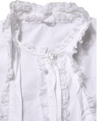 Dolce & Gabbana - White Ruffled Lace Embellished Blouse Top - Lyst