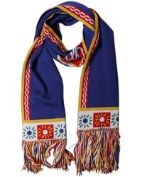 Dolce & Gabbana - Black D&g Queen Cashmere Knitted Shawl Scarf - Lyst