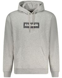 Napapijri - Gray Cotton Sweater - Lyst