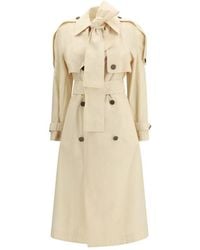 Burberry - Beige Polyester Trench Coat - Lyst