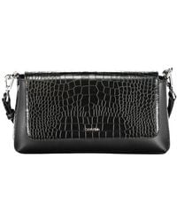 Calvin Klein - Black Polyurethane Handbag - Lyst