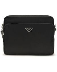 Prada - Black Recycled Polyamide Shoulder Bag - Lyst