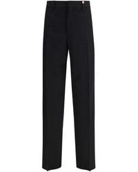 Versace - Black Fleece Wool Dress Pants - Lyst