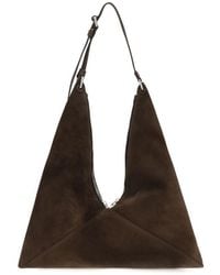 Moschino - Brown Suede Leather Shoulder Bag - Lyst