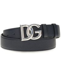 Dolce & Gabbana - Black Calf Leather Bos Taurus Regular Belt - Lyst
