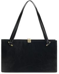 Versace - Black Calf Leather Bos Taurus Shoulder Bag - Lyst