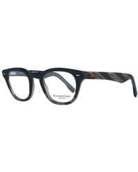 ZEGNA - Round Acetate Eyeglasses - Lyst