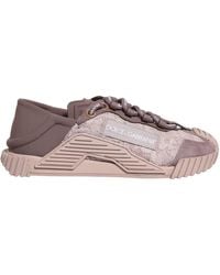 Dolce & Gabbana - Pink Lace Ns1 Low Top Sneaker Sports Shoes - Lyst